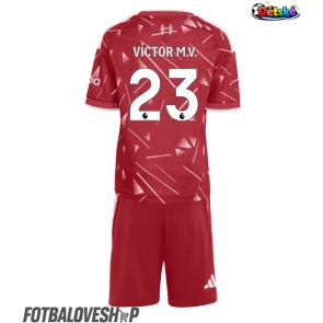 Liverpool Victor Munoz #23 Dětské Domácí Dres 2026-27 Krátký Rukáv (+ trenýrky)