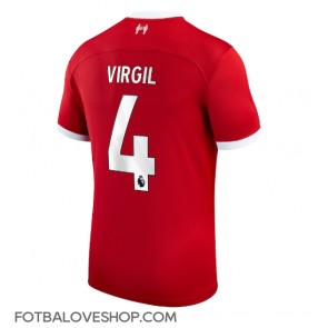 Liverpool Virgil van Dijk #4 Domácí Dres 2023-24 Krátký Rukáv