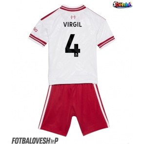 Liverpool Virgil van Dijk #4 Dětské Venkovní Dres 2026-27 Krátký Rukáv (+ trenýrky)