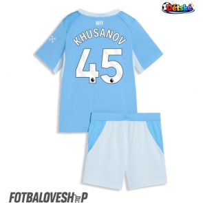 Manchester City Abdukodir Khusanov #45 Dětské Domácí Dres 2026-27 Krátký Rukáv (+ trenýrky)