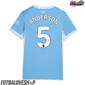 Manchester City Elliot Anderson #5 Dámské Domácí Dres 2026-27 Krátký Rukáv