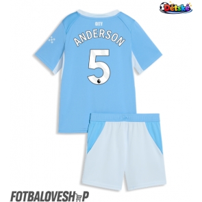 Manchester City Elliot Anderson #5 Dětské Domácí Dres 2026-27 Krátký Rukáv (+ trenýrky)