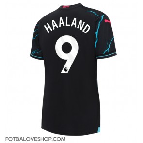 Manchester City Erling Haaland #9 Dámské Alternativní Dres 2023-24 Krátký Rukáv