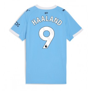 Manchester City Erling Haaland #9 Dámské Domácí Dres 2025-26 Krátký Rukáv