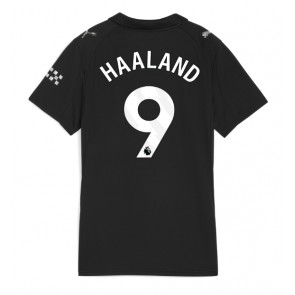 Manchester City Erling Haaland #9 Dámské Venkovní Dres 2025-26 Krátký Rukáv