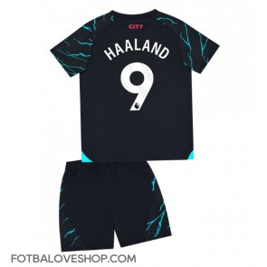 Manchester City Erling Haaland #9 Dětské Alternativní Dres 2023-24 Krátký Rukáv (+ trenýrky)
