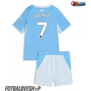 Manchester City Iliman Ndiaye #7 Dětské Domácí Dres 2026-27 Krátký Rukáv (+ trenýrky)