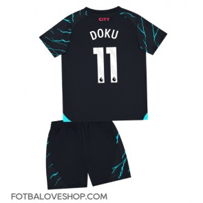 Manchester City Jeremy Doku #11 Dětské Alternativní Dres 2023-24 Krátký Rukáv (+ trenýrky)
