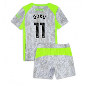 Manchester City Jeremy Doku #11 Dětské Alternativní Dres 2025-26 Krátký Rukáv (+ trenýrky)