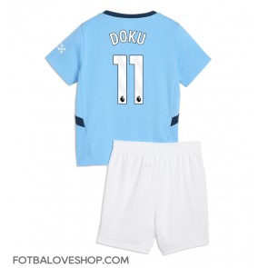 Manchester City Jeremy Doku #11 Dětské Domácí Dres 2024-25 Krátký Rukáv (+ trenýrky)