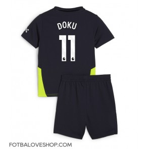 Manchester City Jeremy Doku #11 Dětské Venkovní Dres 2024-25 Krátký Rukáv (+ trenýrky)