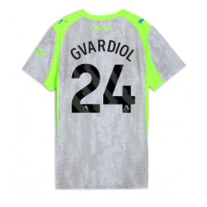 Manchester City Josko Gvardiol #24 Dámské Alternativní Dres 2025-26 Krátký Rukáv