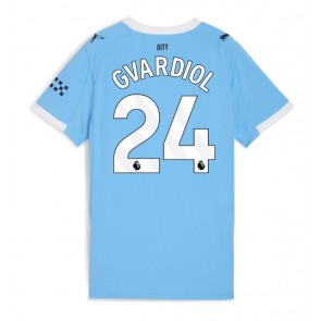 Manchester City Josko Gvardiol #24 Dámské Domácí Dres 2025-26 Krátký Rukáv