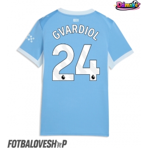 Manchester City Josko Gvardiol #24 Dámské Domácí Dres 2026-27 Krátký Rukáv
