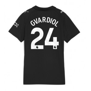 Manchester City Josko Gvardiol #24 Dámské Venkovní Dres 2025-26 Krátký Rukáv