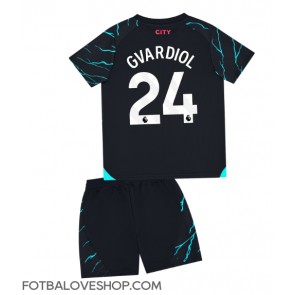 Manchester City Josko Gvardiol #24 Dětské Alternativní Dres 2023-24 Krátký Rukáv (+ trenýrky)