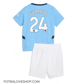 Manchester City Josko Gvardiol #24 Dětské Domácí Dres 2024-25 Krátký Rukáv (+ trenýrky)