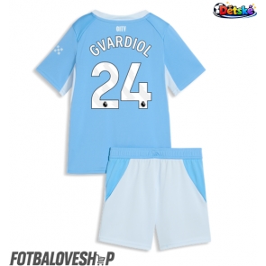 Manchester City Josko Gvardiol #24 Dětské Domácí Dres 2026-27 Krátký Rukáv (+ trenýrky)