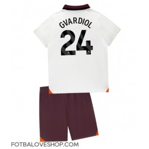 Manchester City Josko Gvardiol #24 Dětské Venkovní Dres 2023-24 Krátký Rukáv (+ trenýrky)