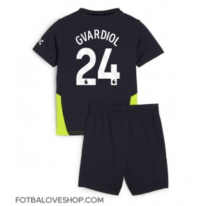 Manchester City Josko Gvardiol #24 Dětské Venkovní Dres 2024-25 Krátký Rukáv (+ trenýrky)