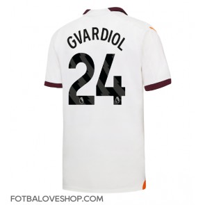 Manchester City Josko Gvardiol #24 Venkovní Dres 2023-24 Krátký Rukáv