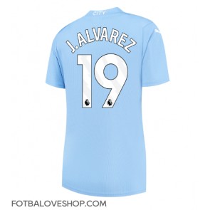 Manchester City Julian Alvarez #19 Dámské Domácí Dres 2023-24 Krátký Rukáv