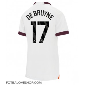 Manchester City Kevin De Bruyne #17 Dámské Venkovní Dres 2023-24 Krátký Rukáv