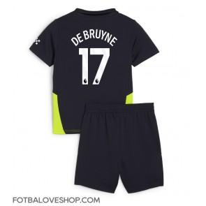 Manchester City Kevin De Bruyne #17 Dětské Venkovní Dres 2024-25 Krátký Rukáv (+ trenýrky)