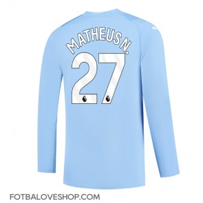 Manchester City Matheus Nunes #27 Domácí Dres 2023-24 Dlouhý Rukáv