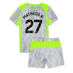 Manchester City Matheus Nunes #27 Dětské Alternativní Dres 2025-26 Krátký Rukáv (+ trenýrky)