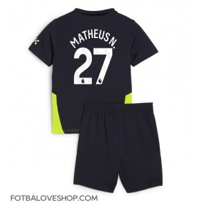 Manchester City Matheus Nunes #27 Dětské Venkovní Dres 2024-25 Krátký Rukáv (+ trenýrky)