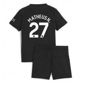 Manchester City Matheus Nunes #27 Dětské Venkovní Dres 2025-26 Krátký Rukáv (+ trenýrky)