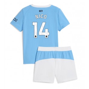 Manchester City Nico Gonzalez #14 Dětské Domácí Dres 2025-26 Krátký Rukáv (+ trenýrky)