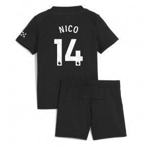 Manchester City Nico Gonzalez #14 Dětské Venkovní Dres 2025-26 Krátký Rukáv (+ trenýrky)