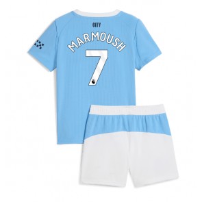 Manchester City Omar Marmoush #7 Dětské Domácí Dres 2025-26 Krátký Rukáv (+ trenýrky)