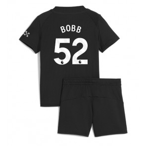 Manchester City Oscar Bobb #52 Dětské Venkovní Dres 2025-26 Krátký Rukáv (+ trenýrky)