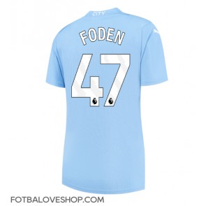 Manchester City Phil Foden #47 Dámské Domácí Dres 2023-24 Krátký Rukáv