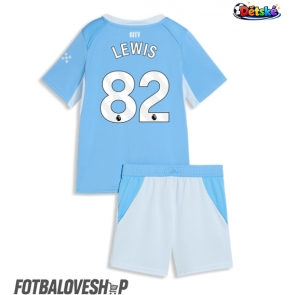 Manchester City Rico Lewis #82 Dětské Domácí Dres 2026-27 Krátký Rukáv (+ trenýrky)