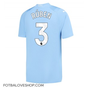 Manchester City Ruben Dias #3 Domácí Dres 2023-24 Krátký Rukáv