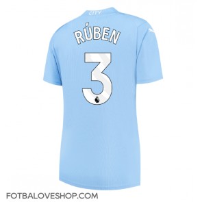 Manchester City Ruben Dias #3 Dámské Domácí Dres 2023-24 Krátký Rukáv