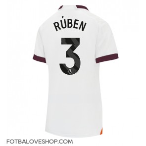 Manchester City Ruben Dias #3 Dámské Venkovní Dres 2023-24 Krátký Rukáv
