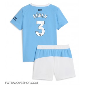 Manchester City Ruben Dias #3 Dětské Domácí Dres 2025-26 Krátký Rukáv (+ trenýrky)