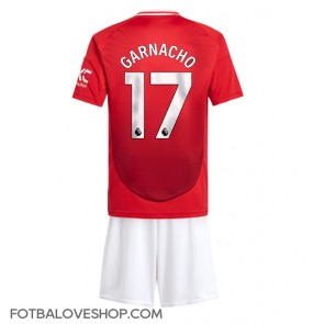 Manchester United Alejandro Garnacho #17 Dětské Domácí Dres 2024-25 Krátký Rukáv (+ trenýrky)