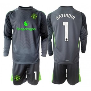 Manchester United Altay Bayindir #1 Brankářské Dětské Venkovní Dres 2025-26 Dlouhý Rukáv (+ trenýrky)