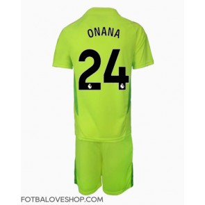 Manchester United Andre Onana #24 Brankářské Dětské Venkovní Dres 2024-25 Krátký Rukáv (+ trenýrky)