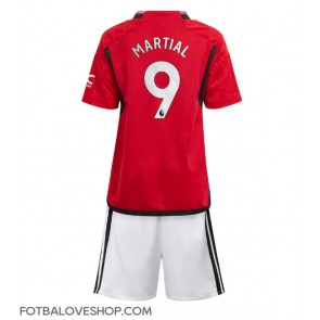 Manchester United Anthony Martial #9 Dětské Domácí Dres 2023-24 Krátký Rukáv (+ trenýrky)