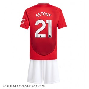 Manchester United Antony #21 Dětské Domácí Dres 2024-25 Krátký Rukáv (+ trenýrky)