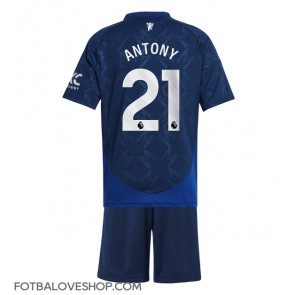 Manchester United Antony #21 Dětské Venkovní Dres 2024-25 Krátký Rukáv (+ trenýrky)