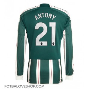 Manchester United Antony #21 Venkovní Dres 2023-24 Dlouhý Rukáv