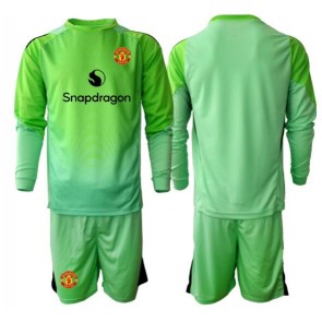 Manchester United Brankářské Dětské Alternativní Dres 2025-26 Dlouhý Rukáv (+ trenýrky)